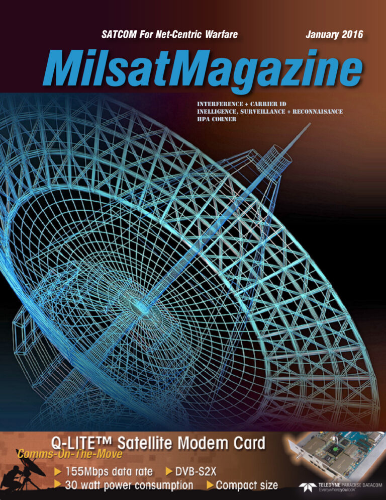 January 2016 - Intelligence, Surveillance + Reconnaissance (ISR/AISR/C4ISR), Interference + Carrier ID Implementation