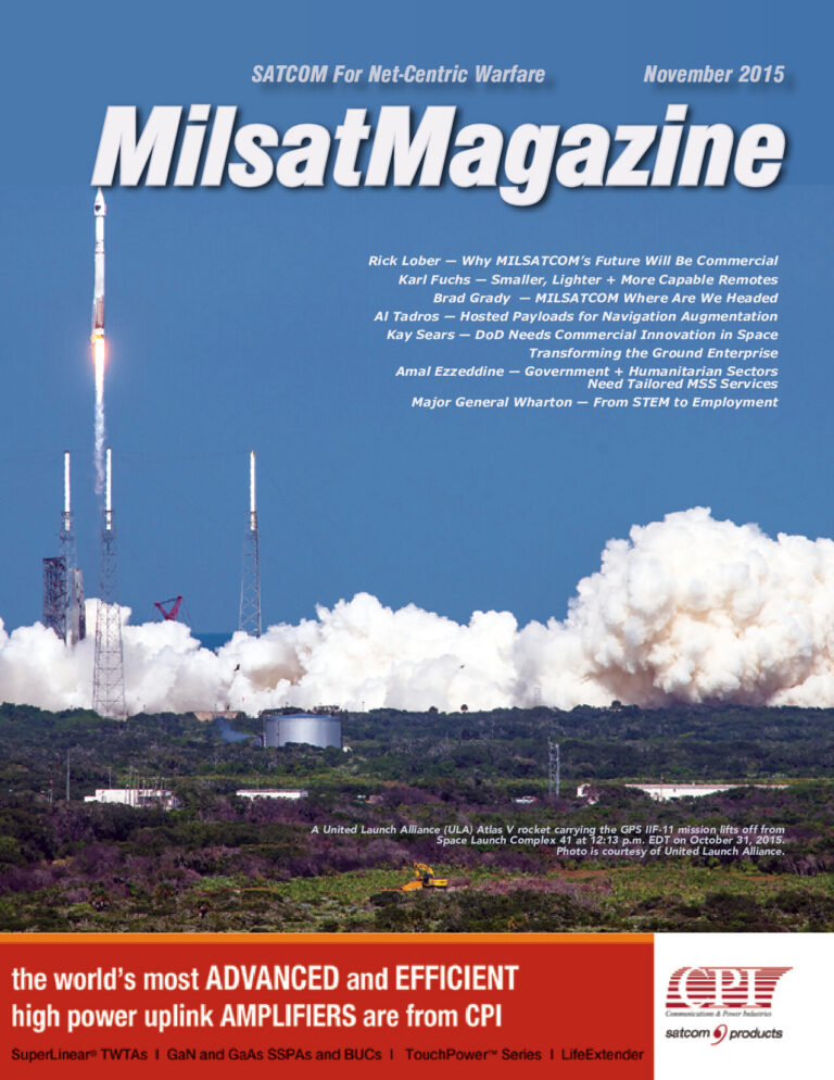November 2015 - MILSATCOM's Future, Innovation, Ground Enterprise