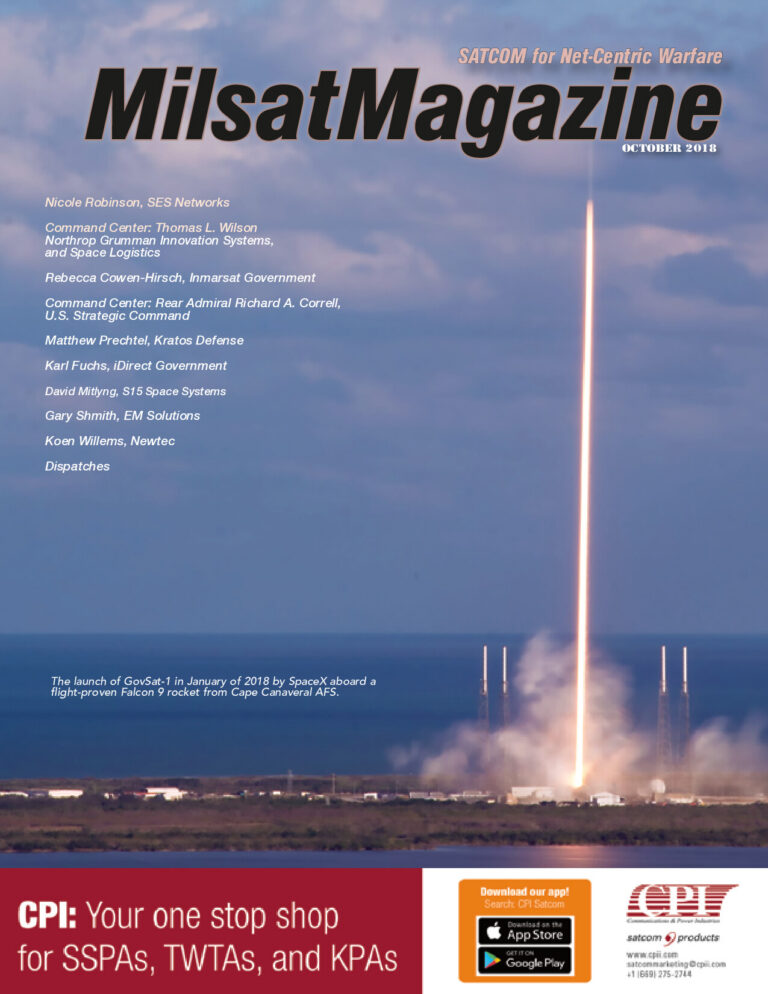 October 2018 - Military Satellites, Military Launch Sector, Space Situational Awareness (SSA)