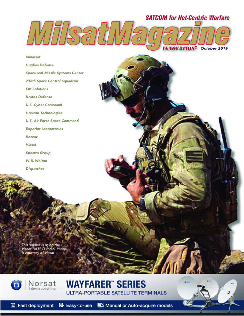 October 2019 – Innovation2, MILSATCOM and more…